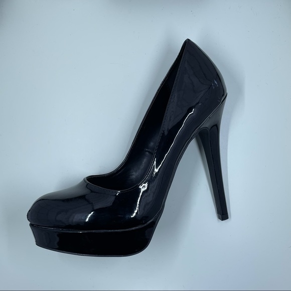 Black Patent Platform High Heels - Picture 5 of 7